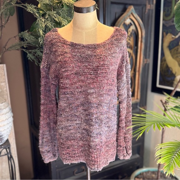 American Eagle Outfitters Sweaters - American Eagle soft oversized heathered mauve cozy sweater boat neck